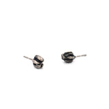 sterling silver echeveria flower bud stud earrings