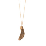 gold vermeil maple seed necklace 3