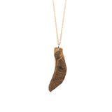 gold vermeil maple seed necklace 3