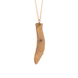 gold vermeil maple seed necklace 3