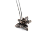 sterling silver floral succulent necklace 4