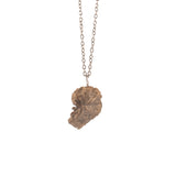bronze begonia leaf necklace