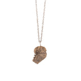 bronze begonia leaf necklace