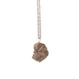 bronze begonia leaf necklace