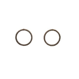 sterling silver fancy wire circular stud earrings