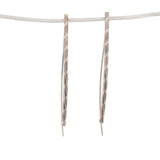 sterling silver fancy wire wishbone threader earrings