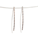 sterling silver fancy wire wishbone threader earrings