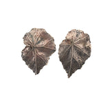 sterling silver begonia leaf earrings