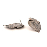 sterling silver begonia leaf earrings