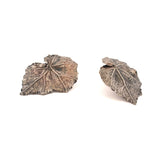 sterling silver begonia leaf earrings