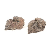 sterling silver begonia leaf earrings