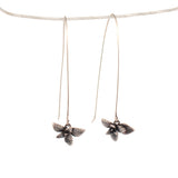 sterling silver floral succulent earrings 1