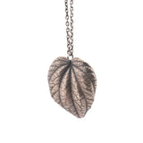 sterling silver peperomia leaf necklace 1