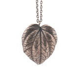 sterling silver peperomia leaf necklace 1