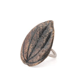 bronze peperomia shield ring