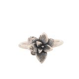sterling silver floral succulent ring 7