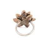 bronze floral succulent ring 3