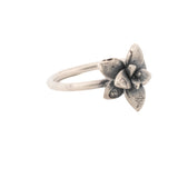 sterling silver floral succulent ring 7