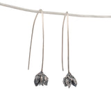 sterling silver ninebark seed pod wishbone earrings 4