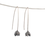 sterling silver ninebark seed pod wishbone earrings 4