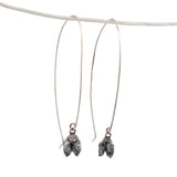 sterling silver ninebark seed pod wishbone earrings 3