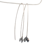 sterling silver ninebark seed pod wishbone earrings 2