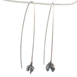 sterling silver ninebark seed pod wishbone earrings 2