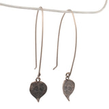 sterling silver string of hearts wishbone earrings 3