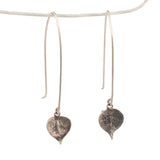 sterling silver string of hearts wishbone earrings 3