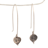 sterling silver string of hearts wishbone earrings 3