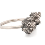 sterling silver horizontal tree bark ring 1