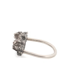 sterling silver horizontal tree bark ring 1