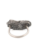 sterling silver horizontal tree bark ring 1