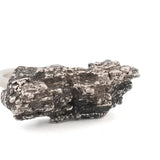 sterling silver horizontal tree bark ring 1