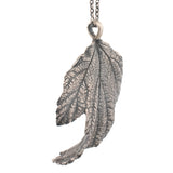 sterling silver ninebark leaf necklace