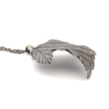 sterling silver ninebark leaf necklace