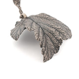 sterling silver ninebark leaf necklace
