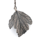 sterling silver ninebark leaf necklace