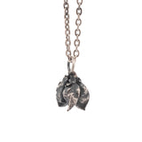 sterling silver ninebark seed pod necklace