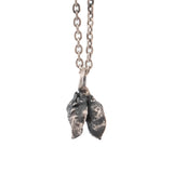 sterling silver ninebark seed pod necklace