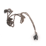 sterling silver ninebark seed pod necklace
