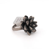 sterling silver floral succulent ring 7