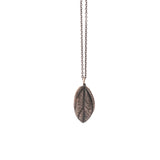 sterling silver small peperomia leaf necklace