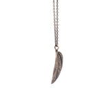 sterling silver small peperomia leaf necklace