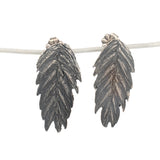 sterling silver grass earrings