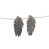 sterling silver grass earrings