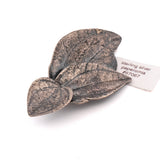 sterling silver peperomia leaves brooch pin