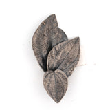sterling silver peperomia leaves brooch pin