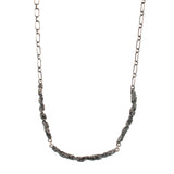 sterling silver dried catkin trio necklace