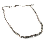 sterling silver dried catkin trio necklace
